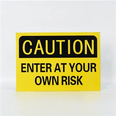 Varning Ange egen risk-tecken